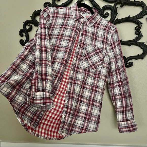 AEROPOSTALE Women’s Long Sleeve Plaid Lined Button Down Shirt S/P - Picture 2 of 14